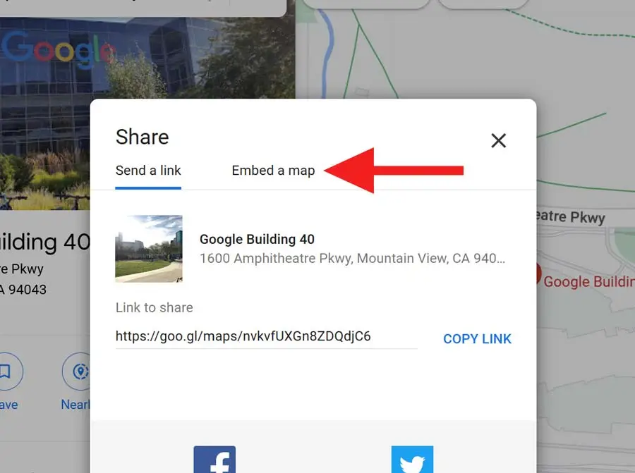 Now Click on Embed a Map in Google Maps