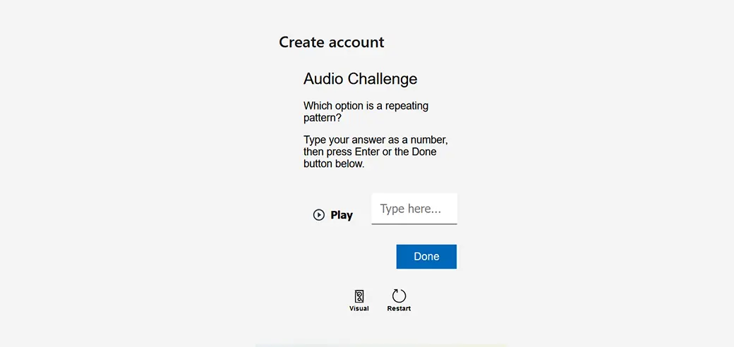 CAPTCHA Sound Audio