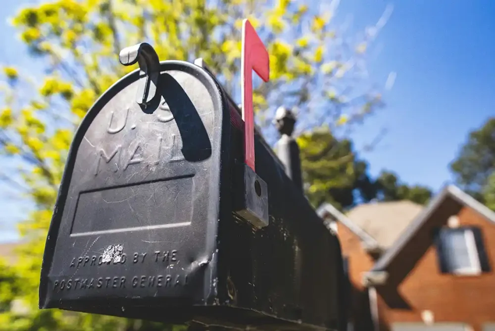 Mailbox with Domain Renewal Letter