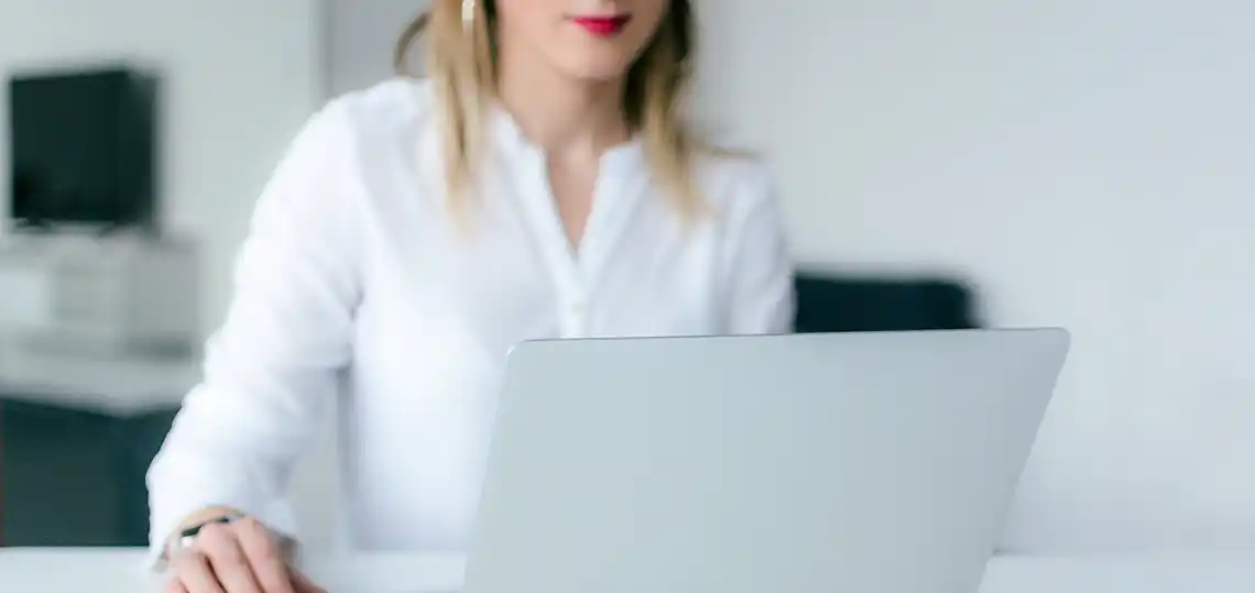 Person working on laptop