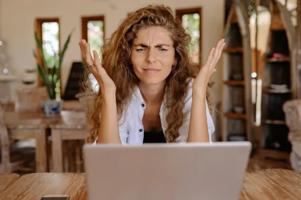 Woman Frustrated on Computer