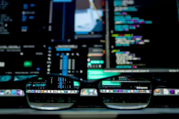 website code on computer display
