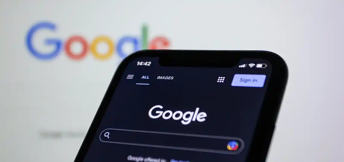 Google on a mobile phone