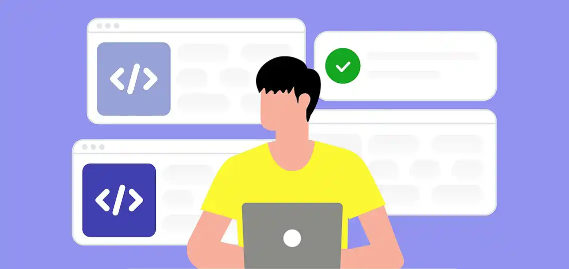 Man using laptop