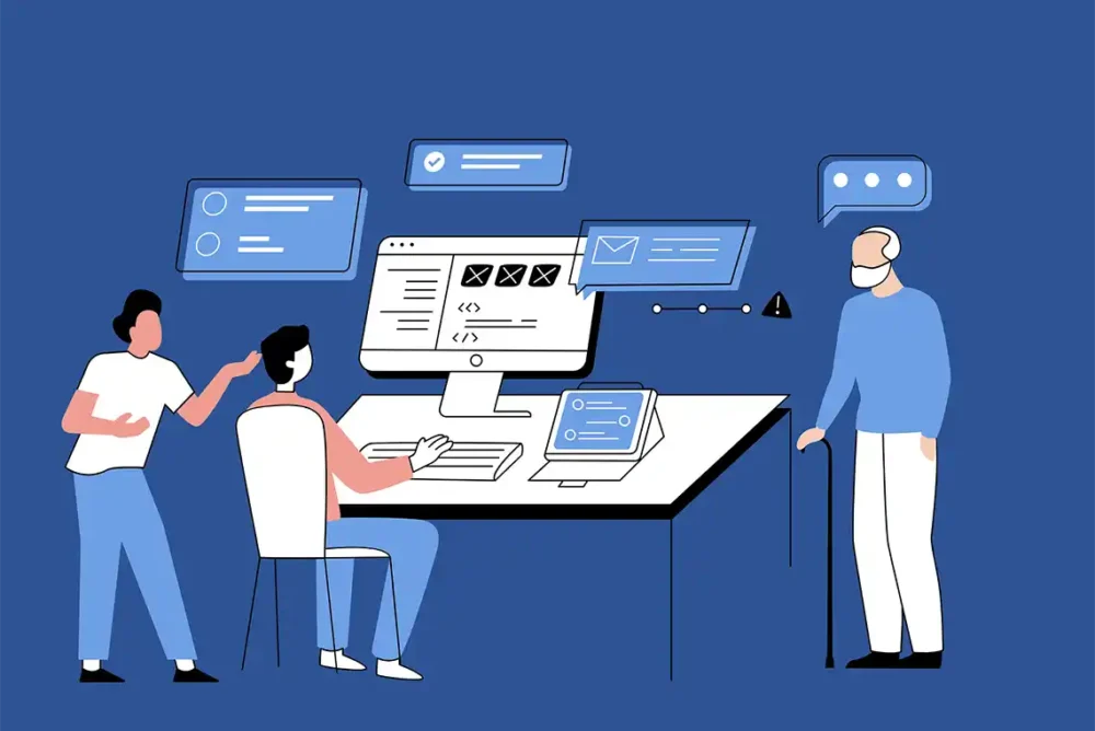 People viewing a website