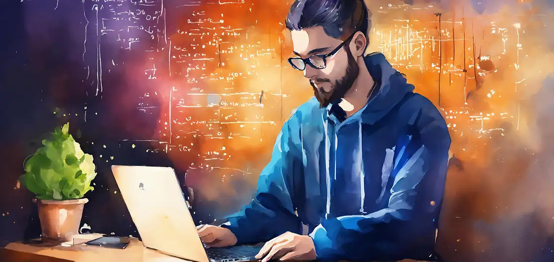 Web designer sitting