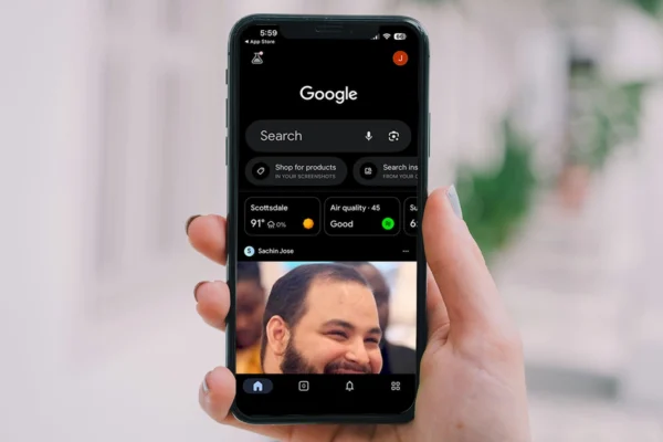 iphone using Google app