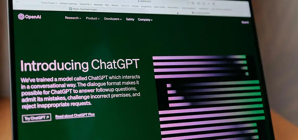 Laptop display on ChatGPT