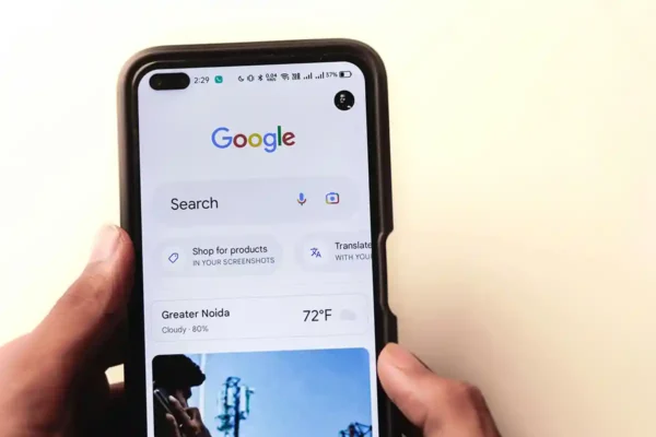 Google search on a smart phone mobile device