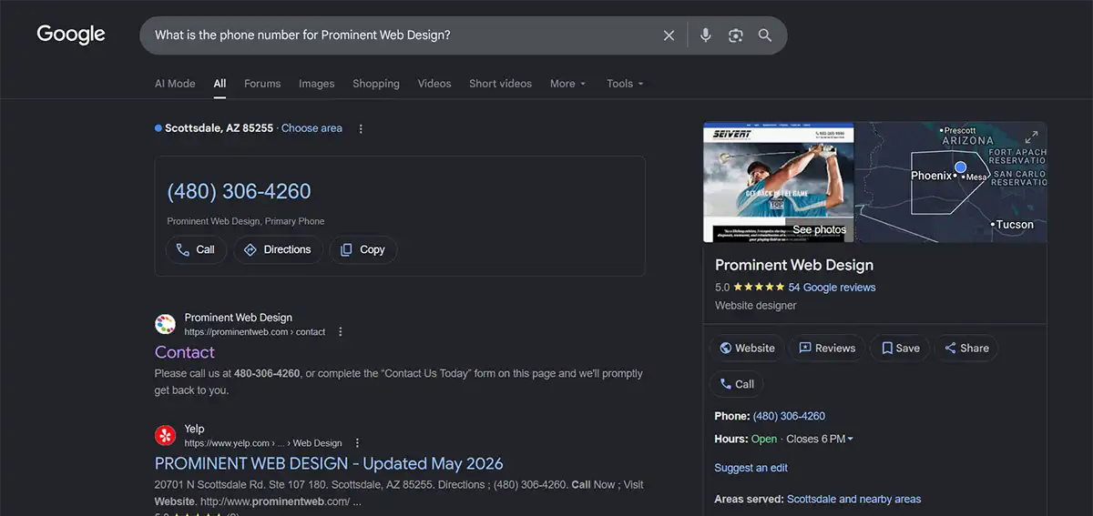 Google Search Results page