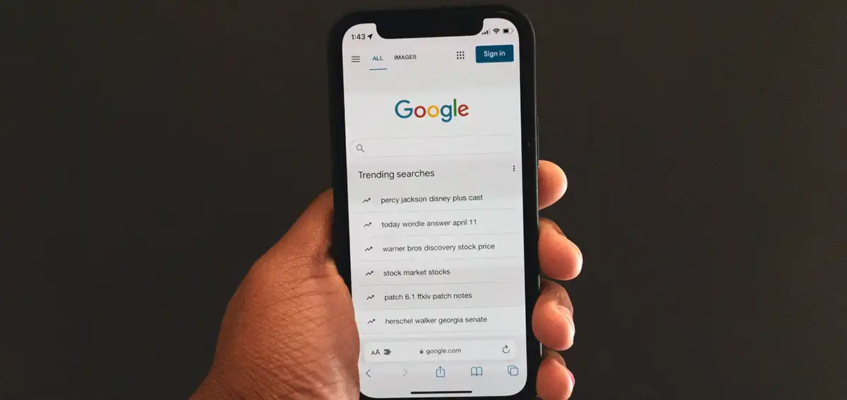 Google search from iPhone