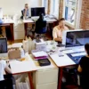 Web designers working in an office