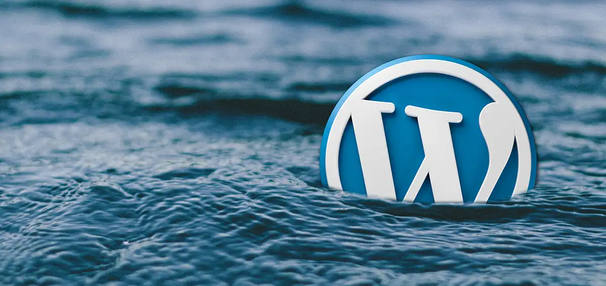 WordPress logo in water