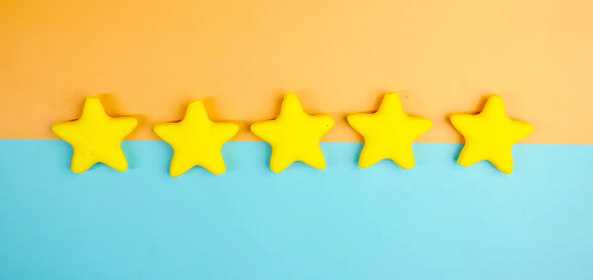 Five stars yellow