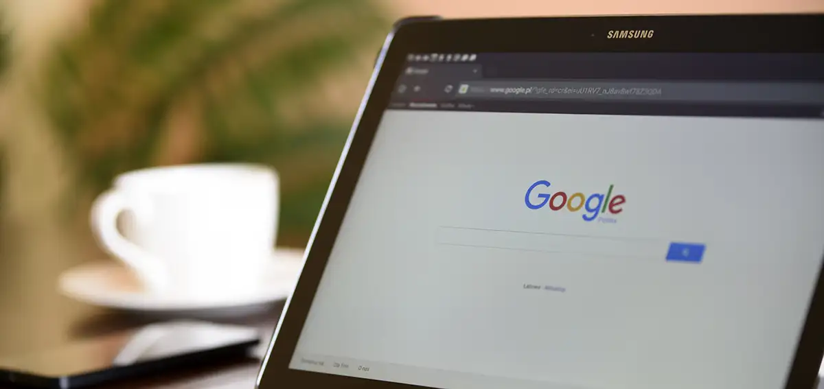 Google Search on a Tablet